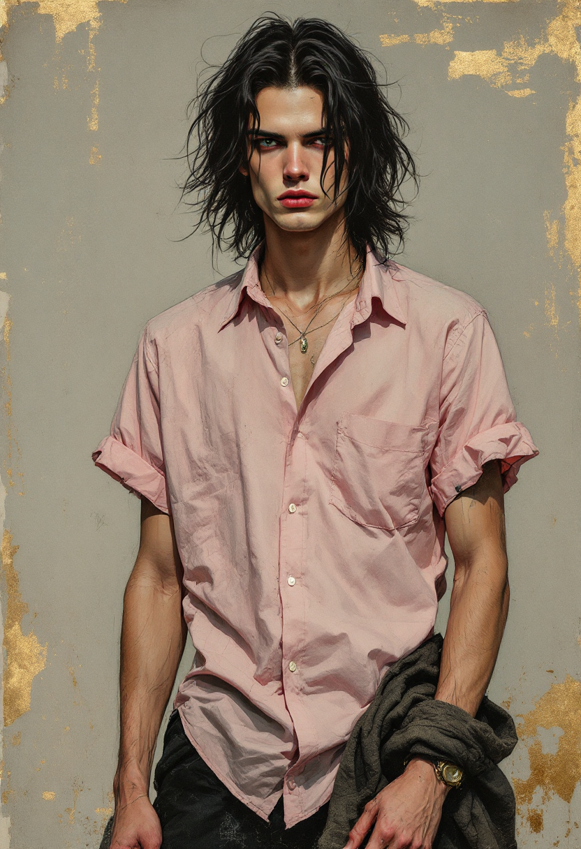 Pink short-sleeve oxford